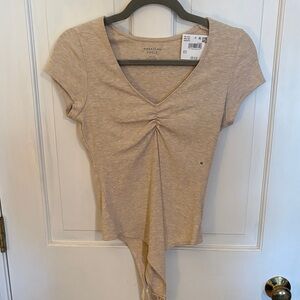 American Eagle Outfitters Tan V-Neck Bodysuit bnwt medium